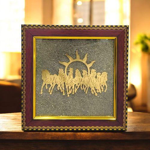 Seven Horses Sun Raw Pyrite Frame