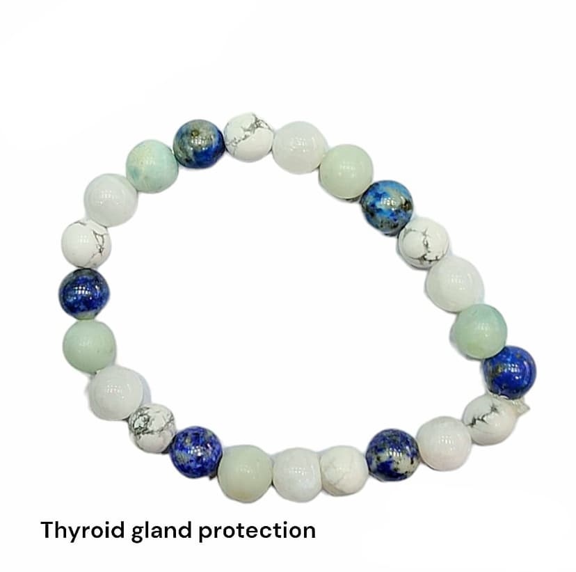 Thyroid Support Crystal Bracelet Throat Energy Balance